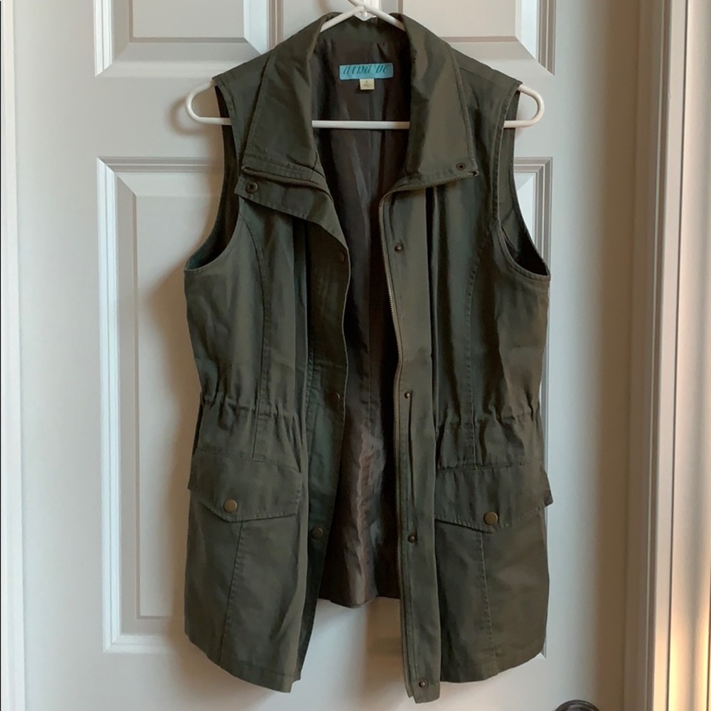 Olive green vest